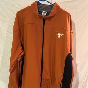 University of Texas Longhorns Fleece Jacket Men's XXL 2XL Orange Full Zip